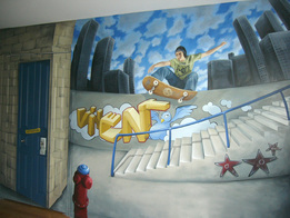 Murale de Chambre - Le Skate de Vincent